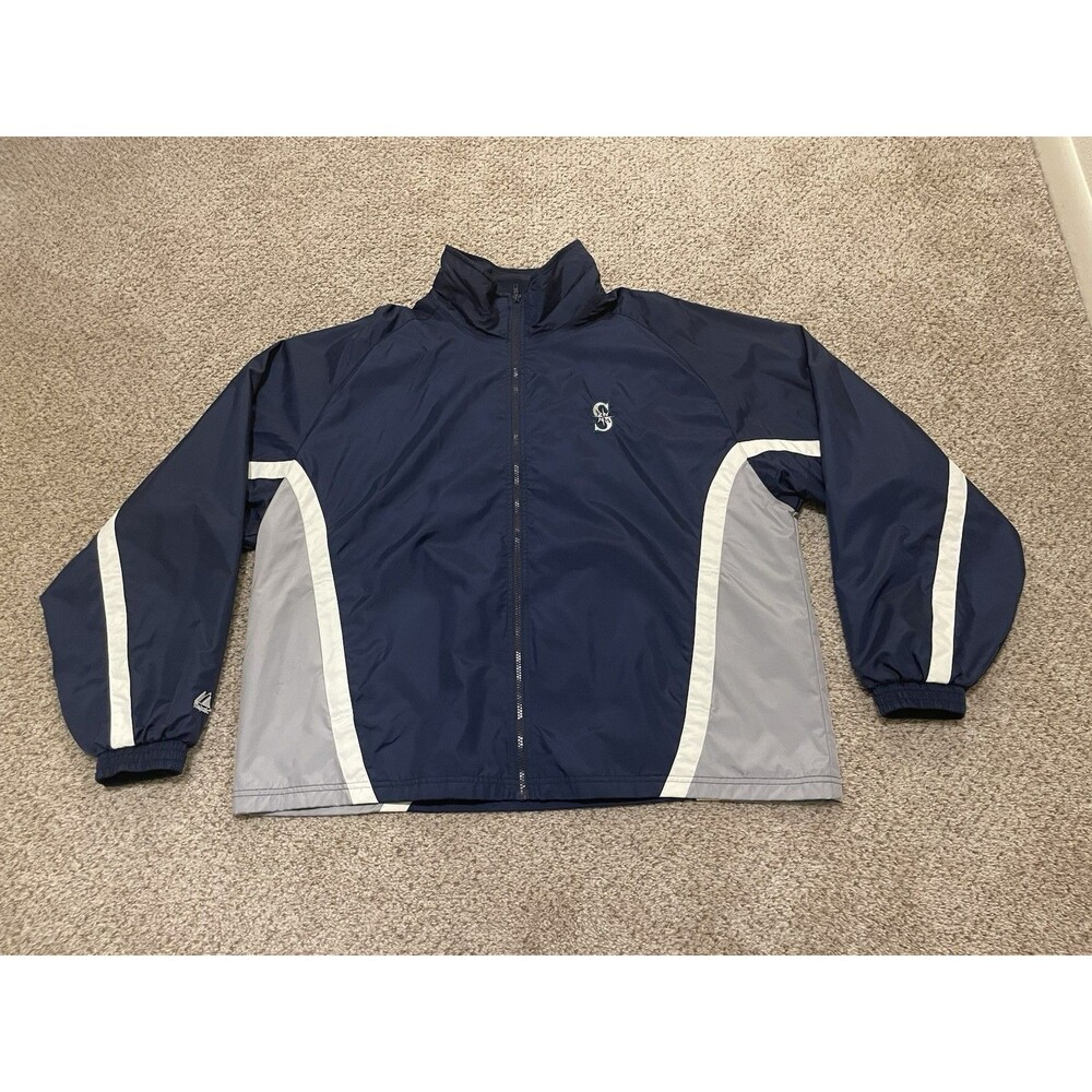 Majestic Size 2XL Seattle Mariners Zip-Up Baseball Jacket MLB - Picture 1 of 6